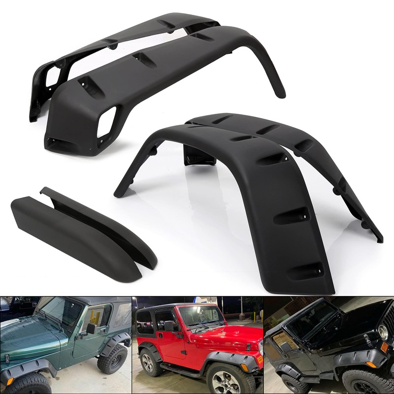 Kojem 7" Fender Flares Compatible with 1997-2006 Jeep Wrangler TJ