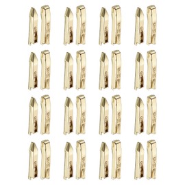 sourcing map 16Set Double Open Zipper Repair Latch Kits, #8 Copper Insert Pins Zipper Stopper for Bags Coats Jackets Zippers Repairing Replacement, Light Gold