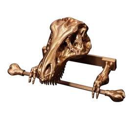 Ozgkee Toilet Roll Holder Dinosaur Paper Towel Rack Skeleton Toilet Paper Rack Wall Mounted Aluminum Alloy Tissue Paper Dispenser for Bathroom and Kitchen Accessorie (A)