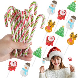 ANNICOO Christmas Lollipops, individually wrapped bulk, 15g mixed fruit flavors,5 Mixed Flavors Individually 30 packs