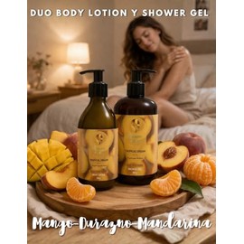Oleum Vitae Kit Dúo Shower Gel Body Lotion Tropical Dream Crema Corporal Ducha Mango Durazno Mandarina