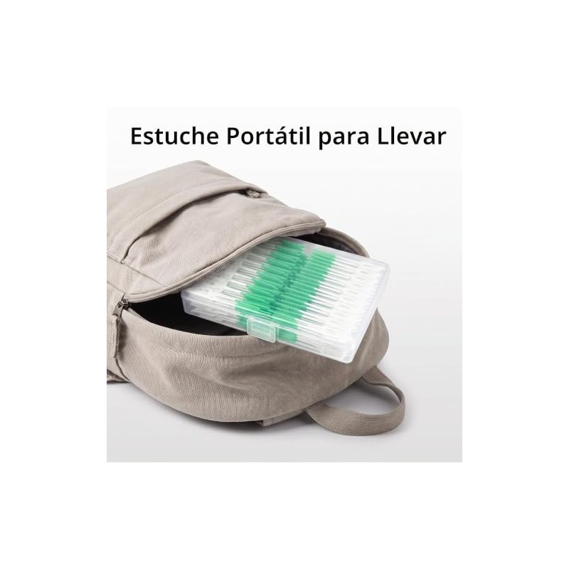 300 cepillos interdentales de doble uso, silicona suave, púas dentales