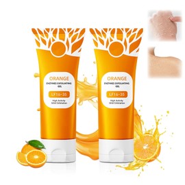 2Pcs Orange Exfoliating Gel For Face & Body,2026 Exfoliating Cleansing Gel Scrub,Pore Orange Peeling Scrub,Deep Clean Pores,Remove Blackheads & Moisturize Skin,All Types Skin