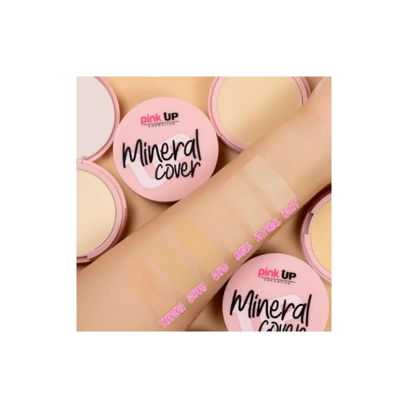 Maquillaje En Polvo Mate Aterciopelado Mineral Cover Pink Up