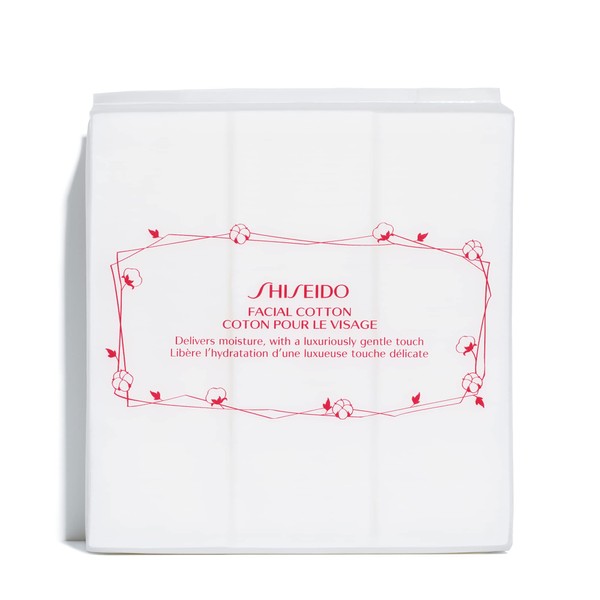 Shiseido 100% Natural Facial Cotton for Skincare, 1 Pack of 165 Sheets