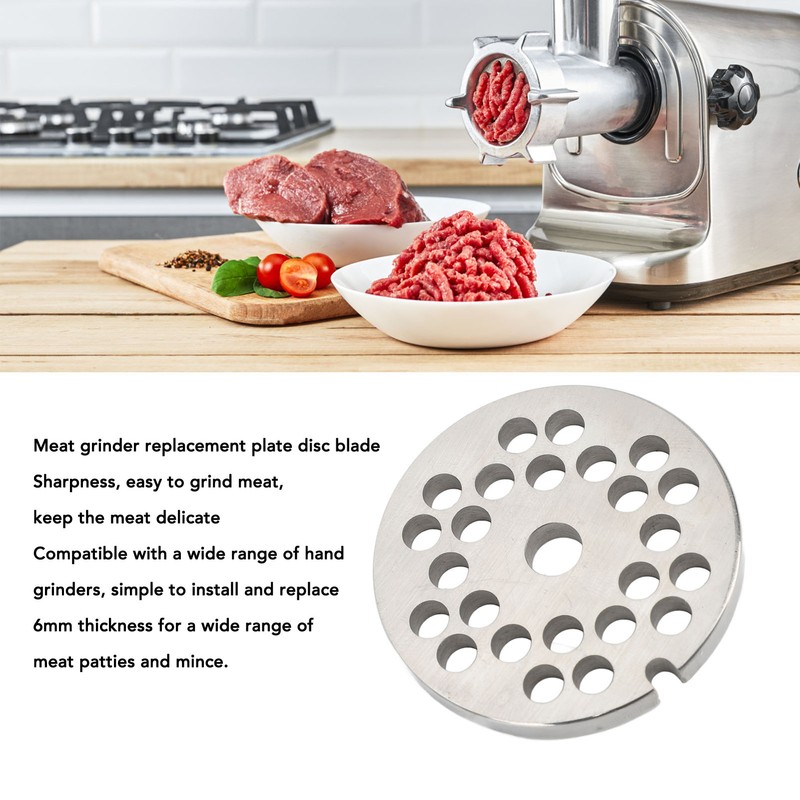 2pcs Meat Grinder Plate Disc Blade Sharpness Blade Rustproof Reusable