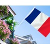 Large France Flag,3x5 FT French 75D Outdoor Banner,Frenchman Decor for