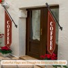 Outdoor Coffee Flag with Pole Kit – 42x12 Inch Double-Sided