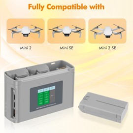 JHTC Mini 2 Battery Hub for DJI Mini 4K/2/SE/SE Drone, 2400mAh, Two-Way Charging