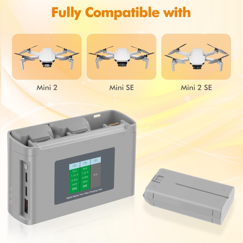 JHTC Mini 2 Battery Hub for DJI Mini 4K/2/SE/SE Drone,