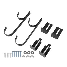 Adjustable Pool Pole Hooks Pool Pole Hangers Adjustable Heavy Duty Double Fence Wall Hooks Black