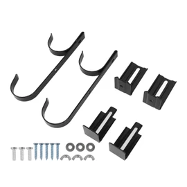 Adjustable Pool Pole Hooks Pool Pole Hangers Adjustable Heavy Duty Double Fence Wall Hooks Black