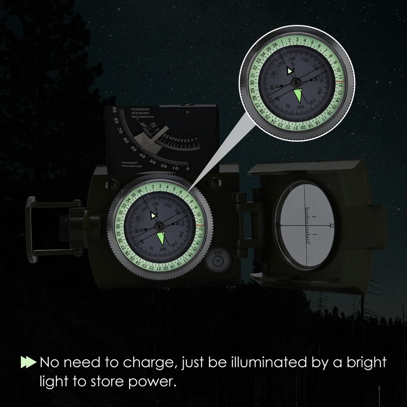 COVVY Compass Navigation, Multifunctional Orienteering Waterproof Compass with Survival Whistle,Mini