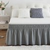 RIMELA Grey Bed Valance Sheet King Elasticized Bed Skirt Easy
