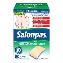 60 Parches Salonpas 7.2 X 4.6 Cm Para Dolores Importado