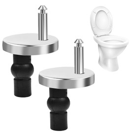 2 Pack Quick Release Toilet Seat Fixings, Toilet Seat Fittings Top Universal Toilet Seat Hinge Toilet Seat Hinges Fittings for WC Toilet Blind Holes Toilet Top Fix Brackets