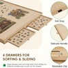 TEAKMAMA 27.6" H Tall 1500 Piece Puzzle Table with Legs,
