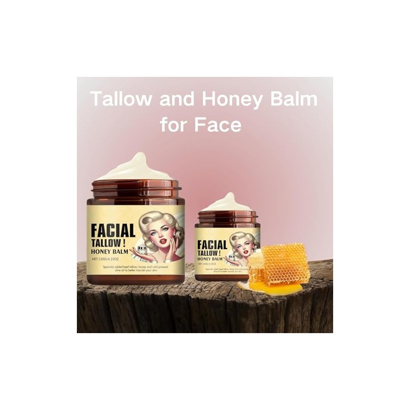 Bálsamo Batido Sebo Res Miel Cuidado Piel Crema Hidratante Facial