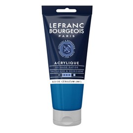 Lefranc & Bourgeois 300361 Fine Aycrl Color, 80 ml Tube, Highly Pigmented, Good Coverage, Creamy, Homogeneous Texture Cölinblau Shade