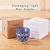 AntoKueh 6 inches Blue and White Ceramic Bowls, 25Oz Deep