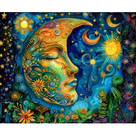 Springbok's Blue Moon 1000 Piece Puzzle for Adults by Artist Claudia McKinney is a Fun and Vivid Image to Challenge You