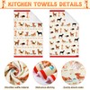 Hoolerry 6 Pcs Dog Kitchen Apron Dish Towels Oven Mitts