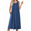 Ekouaer Nightgowns for Women Long Sleeveless Night Gowns Ladies Soft