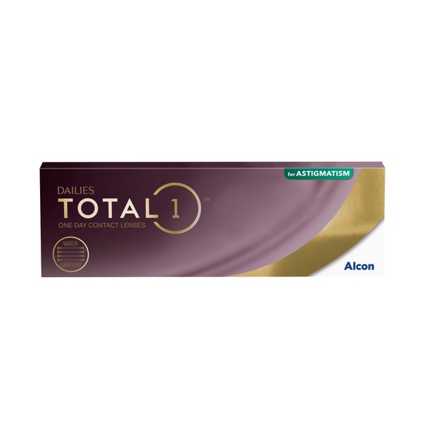 Dailies Total1 for Astigmatism Daily Lenses, Soft, Pack of 30,