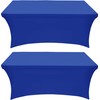 Utopia Kitchen Spandex Tablecloth 2 Pack [4FT, Royal Blue] Tight,