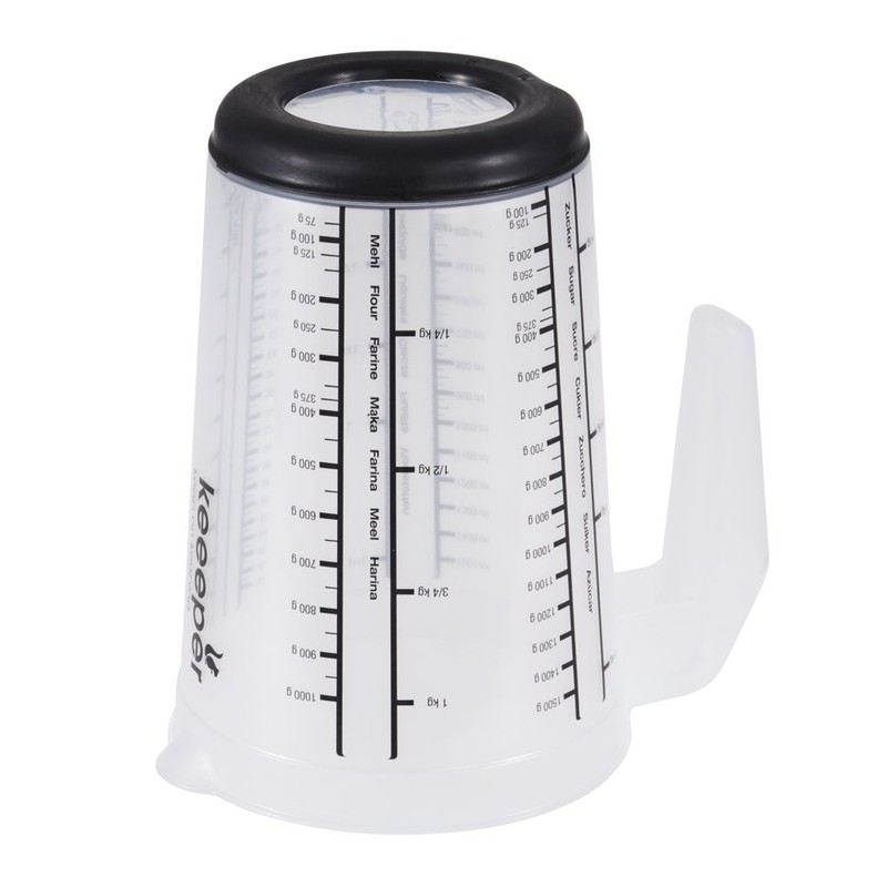 keeeper Messkanne mit Anti-Rutsch-Funktion, 1,5 l, Massimo, Graphit-Grau