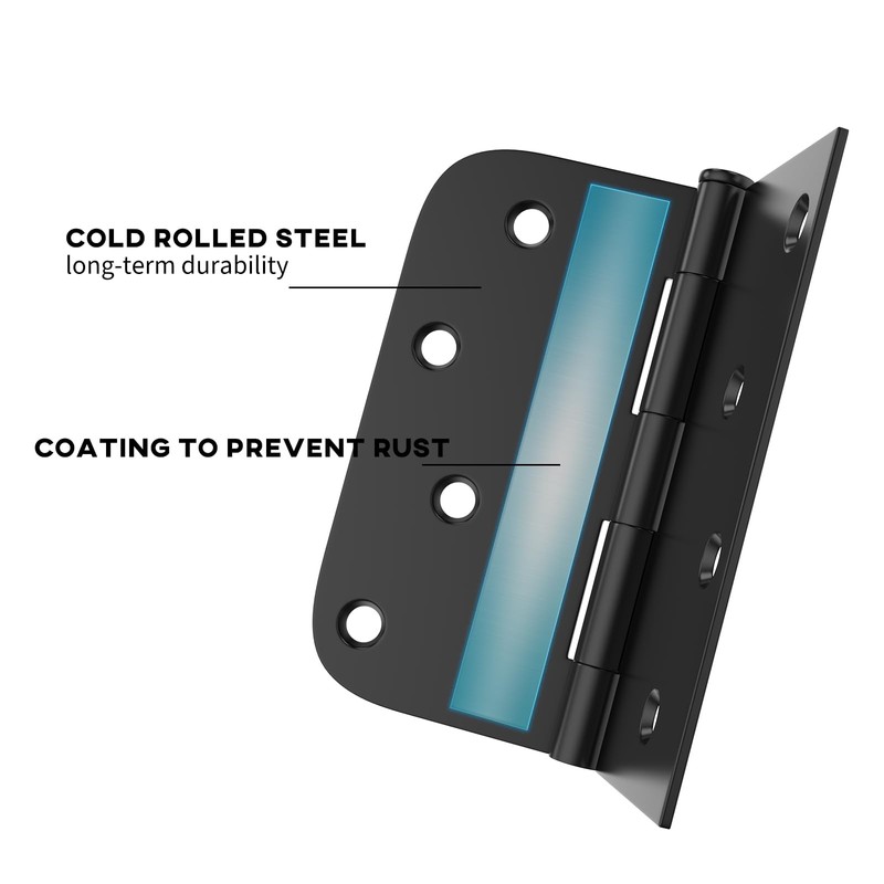 goldenwarm 3 Pack 4in Black Door Hinges Interior Door Hinges