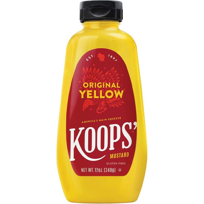 Koops Mustard Original Yellow, 12 Oz (Pack Of 12)