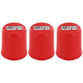 KUM AZ303.14.16-R - Pencil Sharpener with Container Pod M2, 3 Sharpeners Red, Double Container Sharpener