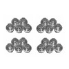 Lug Nut Covers Set - Chrome Smooth Top for 2000-2004