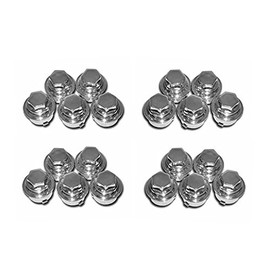 Lug Nut Covers Set - Chrome Smooth Top for 2000-2004 C5 & Z06 Corvette