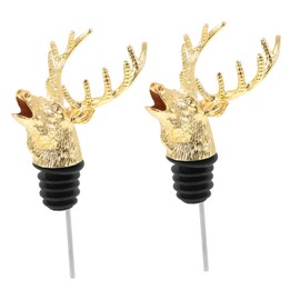 LABRIMP 3sets Unique Deer Design Wine Pourer Stoppers Safe Healthy Wine Preservation 2pcs*3