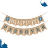 SWSATYW Burlap Happy Passover Banner Party Decoration Mantel Fireplace Garland