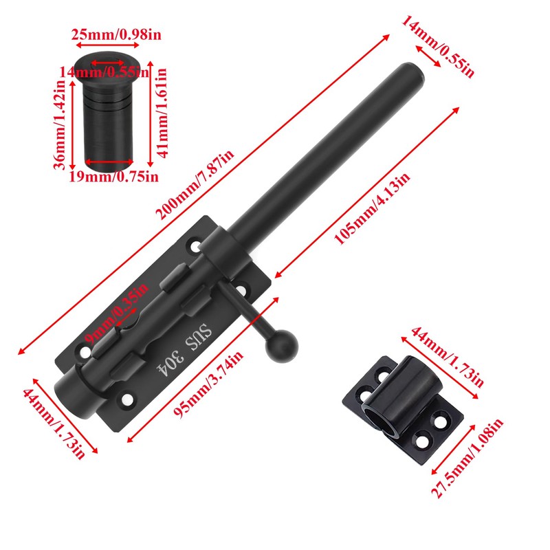 Slide Bolt Gate Latch Thickened Heavy Duty Door Latch Lock