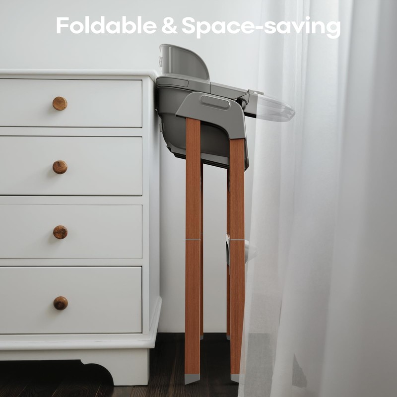 Fodoss Convertible Baby High Chair with Detachable Tray, Foldable High