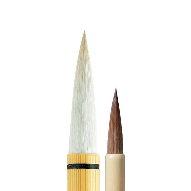 あかしや 書道筆 二本組 太4号+細8号 学校書写用 ALS-100