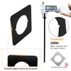 Door Knob Backing Plate Square, 2Pcs Door Knob/Deadbolt Reinforcement Plate