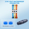6 Pcs IP68 Waterproof Electrical Cable Connector, Outdoor 3 Way