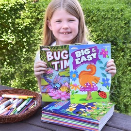 Variety Savings Kappa Coloring and Activity Books for Girls, Numbers and Letters, ABCs, Girl Power, Mermaid, Unicorn, 8.5”x11” Extra Large Size for Hours of Fun, Ages 2-4, 4-8, 8-12 (Pack of 9)