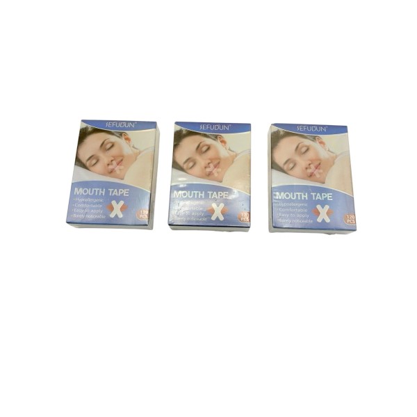 Sefudun 3-Pack Sefudun Mouth Tape 120 pcs each Hypoallergenic EXP
