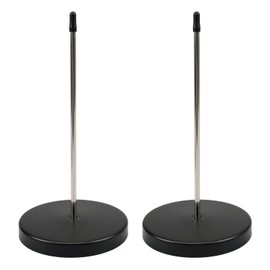 Pack of 2 14 cm Note Holder Bon Skewers, Stainless Steel Receipt Holder with Spikes and Metal Base for Restaurant Kitchen Cafe Office Hotel (Black)
