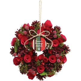 Wreath, Finished Product, SG Wonder Zone Complete Wreath, Diameter 9.8 inches (25 cm), Red Rose 660-023