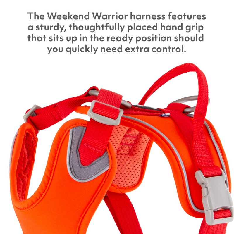 Hurtta Weekend Warrior ECO Dog Harness, Rose Hip, 39-47"
