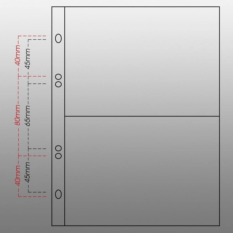 Prophila Postcard Album with 20 pockets for 40 Postcards