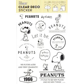 S&C Corporation Clear Deco Sticker Snoopy PWD38