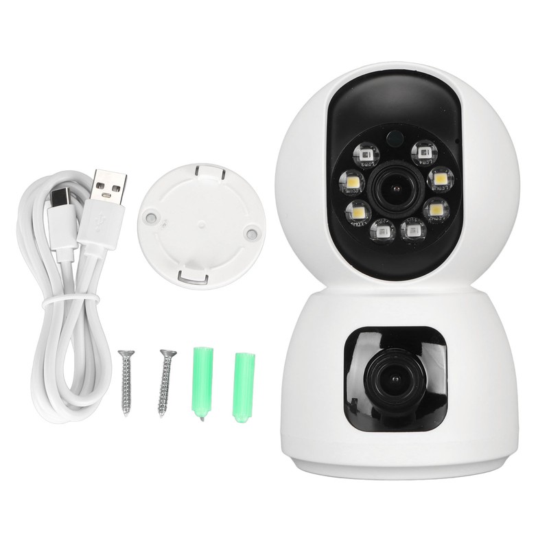 Indoor Camera Dual Lens 2K Full HD Night Vision Two